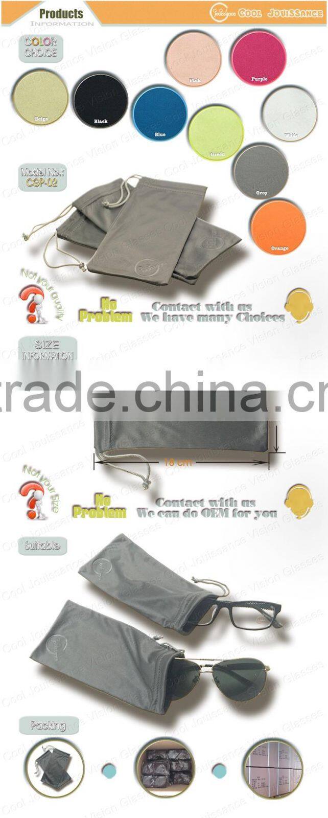 Factory directly provide High quality microfibre eyeglasses carry pouch