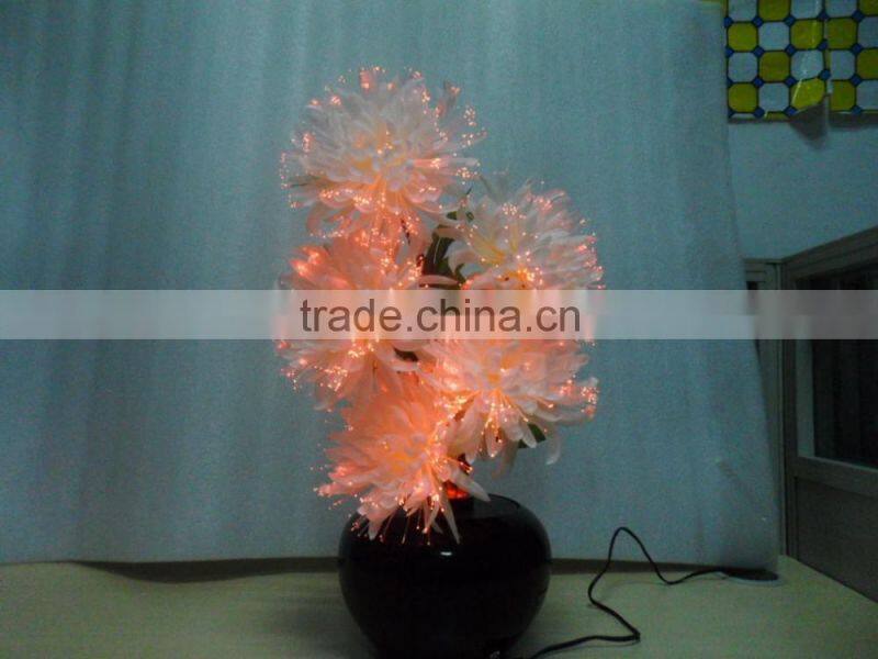 LED light fiber optical decorative white orchid flower for household/Wedding