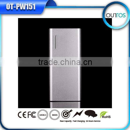 Made in china external portable charger high capacity power bank with small size