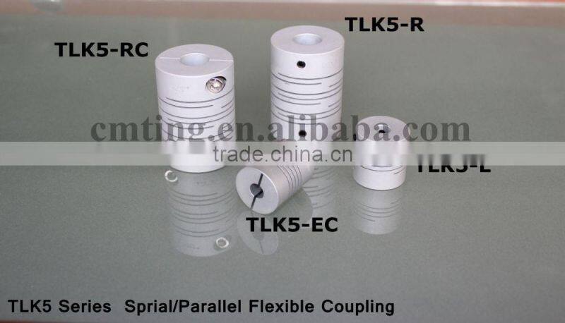 Set screw sprial flexible motor shaft coupling zero backflash stainless steel