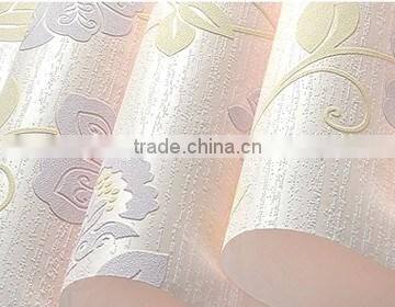 breathable flower design non woven home wallpaper deco
