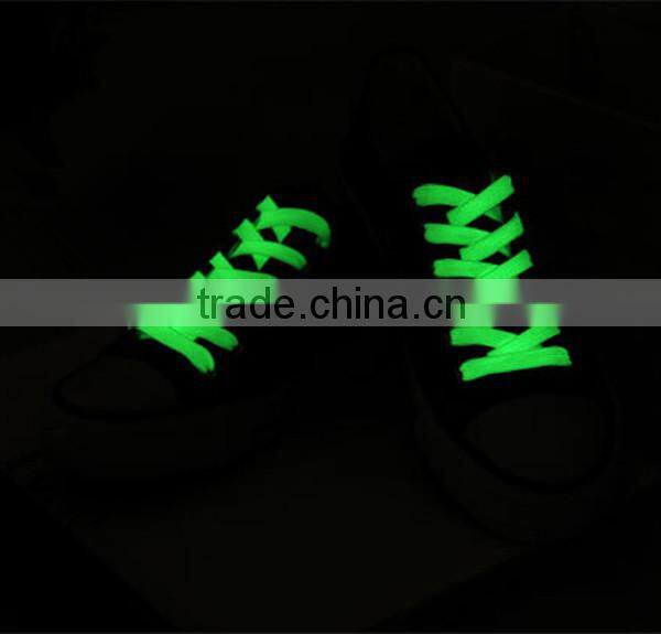 2016 Hangzhou YO YO Fluorescent shoe laces Glow shoe laces el Shoe Laces With MOQ 50 Pairs