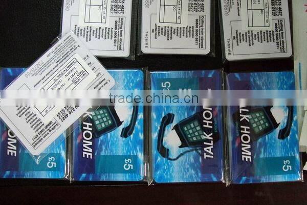 High quality paper prepaid calling card, prepaid scratchcard