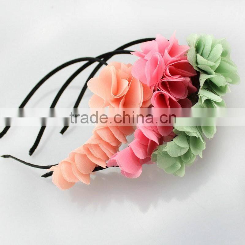 Korean Style Children Headband,Chiffon Flower Headband,Baby Flower Headband