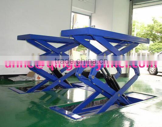 The stainless machine small platform shear type plate scissor hydraulic electrical elevator for auto repair