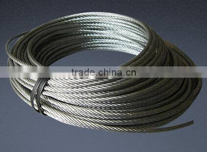 Shipbuilding Galvanized Steel Wire Rope 6mm 6 x 19FC For Crane With ASTM