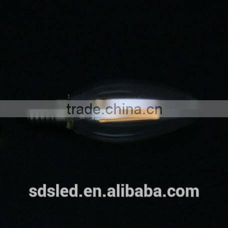LED Candle bulb E14 4W led filament light Warm White filament light bulb