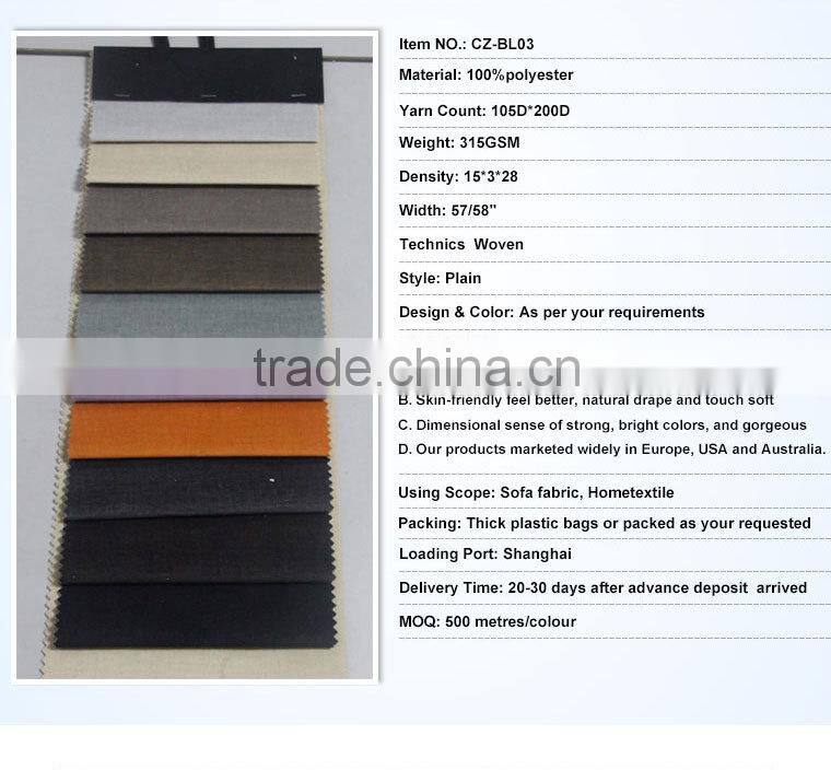 100% Polyester the fabric for sofa with printed