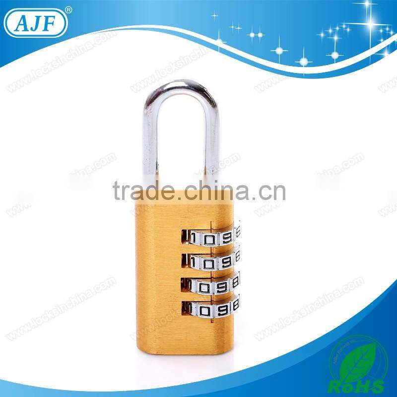 AJF 2015 New Arrival High security 3 Dials square shape aluminium material combination padlock