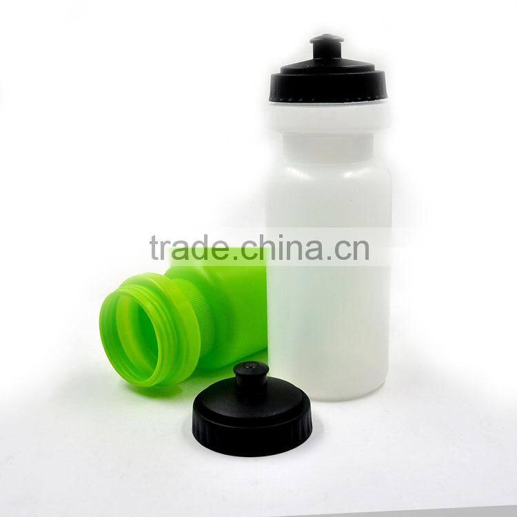 Green Color BPA free Custom Lable Flat Plastic Water Bottle