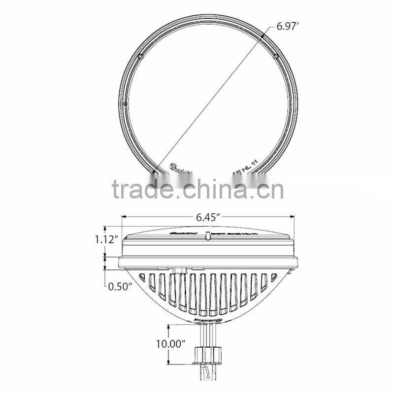 Hot sale!!! 7" Round 80W Total Cre-e LED Headlight h4 led high low beam for Jee-p Wrangler JK TJ LJ