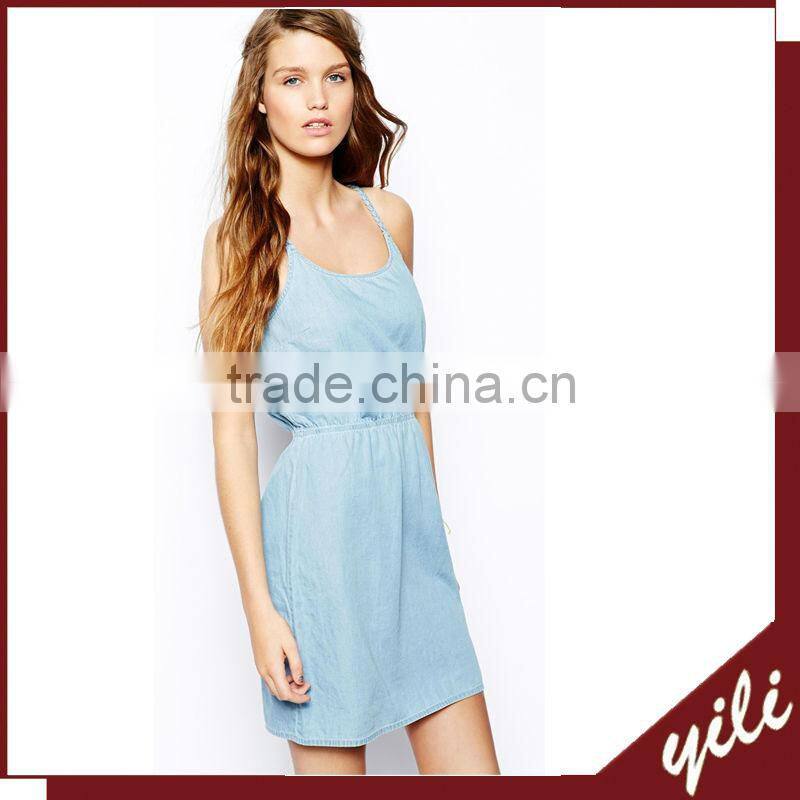 New fashion casual jeans lady dress design photo 2014 China supplier