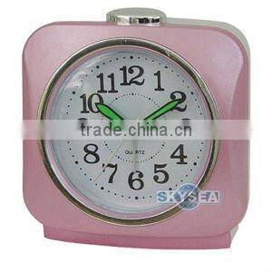 wake up plastic table alarm clock, snooze light desk clock