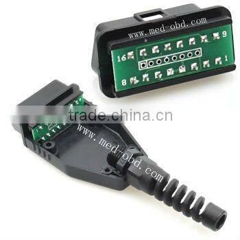 OBD2 Connector J1962m Plug with enclosure 16pin male connector