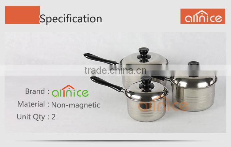 New 2016 design good quantity cooking pot with sliver line
