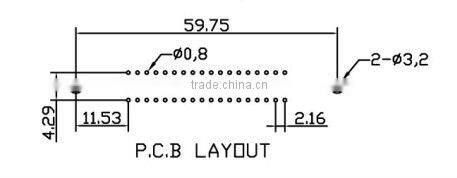 Centronics 36 Pin PCB Mounting parallel port Printer Connector Female Receptacle Type for Dot Matrix Printer