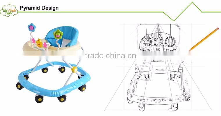 BW-42 Factory Sales 360 Universal Mute Wheel Good Quality Car Shaped Baby Walkers in China