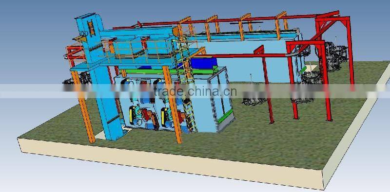 Hanging Chain Shot Blast Clean-up Machine With ISO Certification