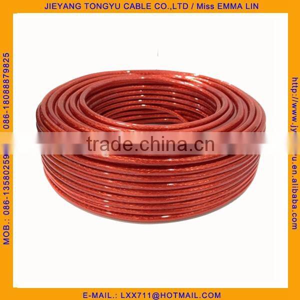 Transparent Red Microphone Cable Clear Mic Cable