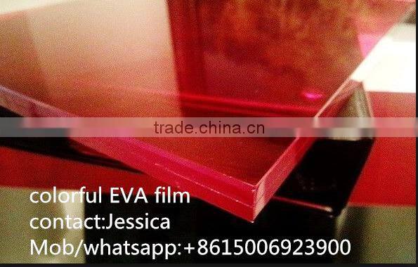 decorative color eva film high transparent for laminating glass