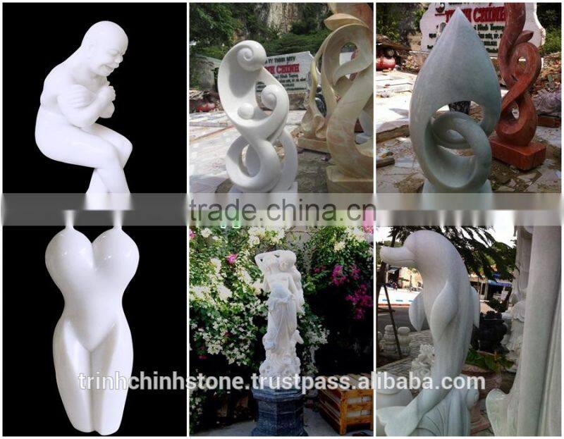 Decorative garden stone flower pot white marble hand carved sculpture for home garden