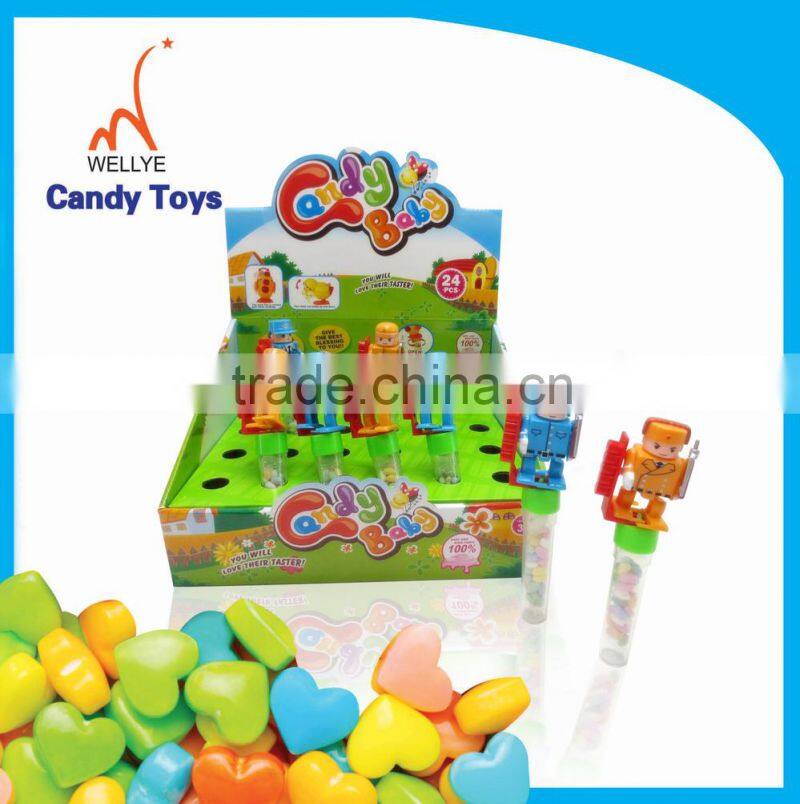Cheap items wind up robot toy candy for promotion toy