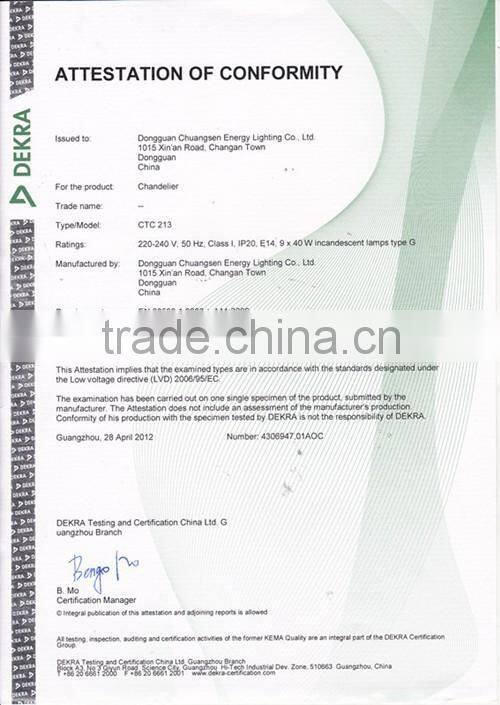 2015 Design decorative hotel lamp/wall sconce lamp with UL