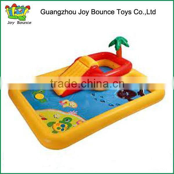 yellow outdoor inflatable swimming pool with slide