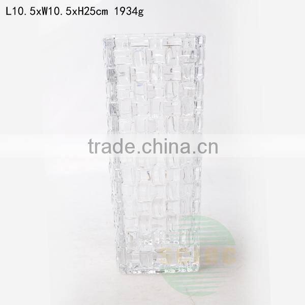 Clear/colored glass vase for home decor