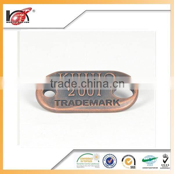 antique metal brass decorative rivets wholesale label for mens clothing for alll kind of garment