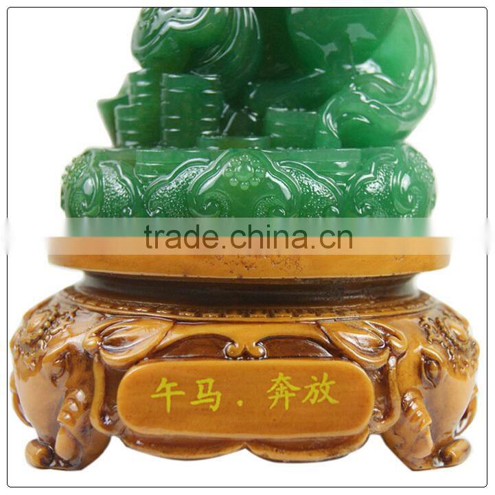 Resin Jade Chinese luckly horse ,Fengshui Horse ,horse ornament
