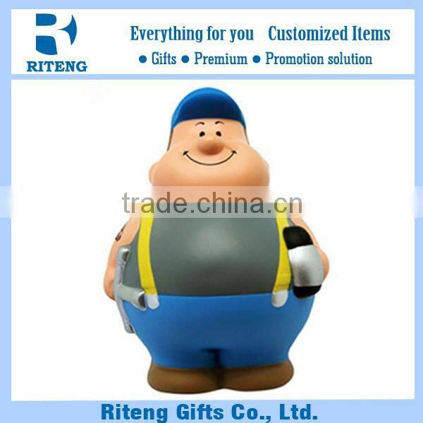 PU Funny Workman Shaped Free Stress Toy