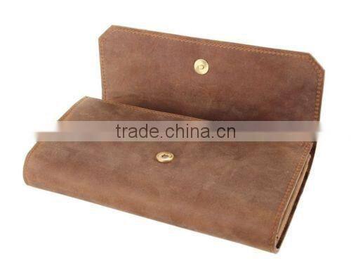 Hot sale fashion wallet vintage real leather wallet men's phone case wallet