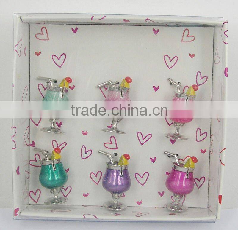 Cocktails Place Settings/Place Card Holders, Made of Alloy