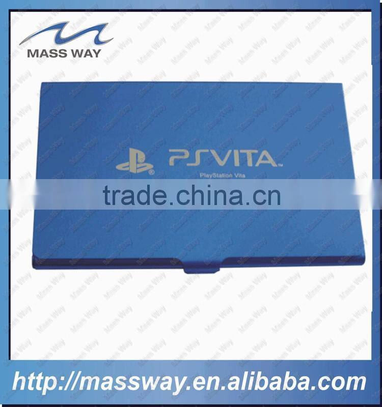 aluminum black laser engraved custom two layer ID name card holder