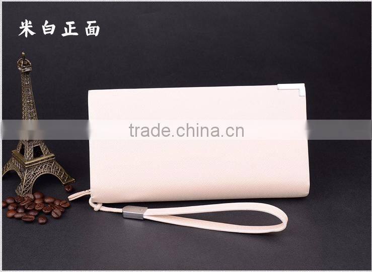 Low Cost Fashion PU Leather Unisex Card Long Wallet Hand Purse for Men