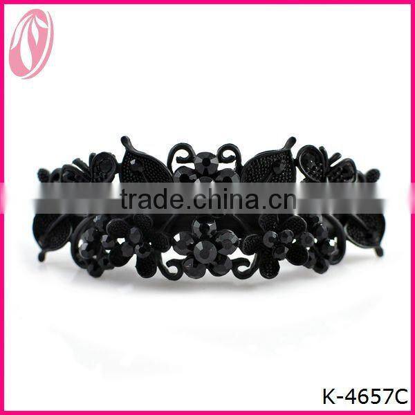Hot sale crystal flower barrette hair clip
