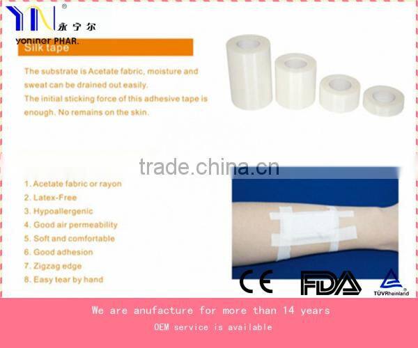 medical cotton sports tape/medical zinc oxide tape