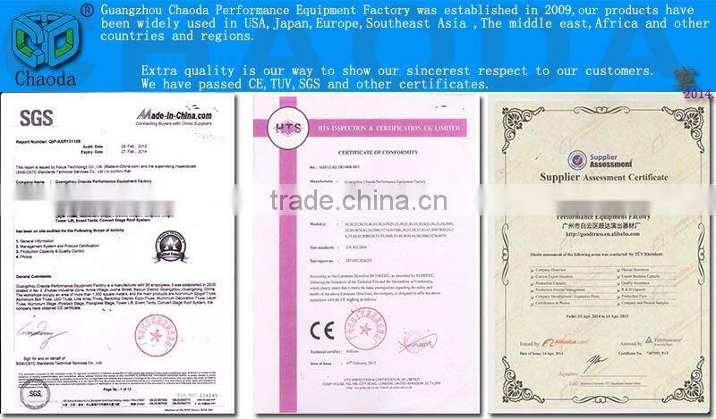 Outdoor concert event clear wedding stage decoration design