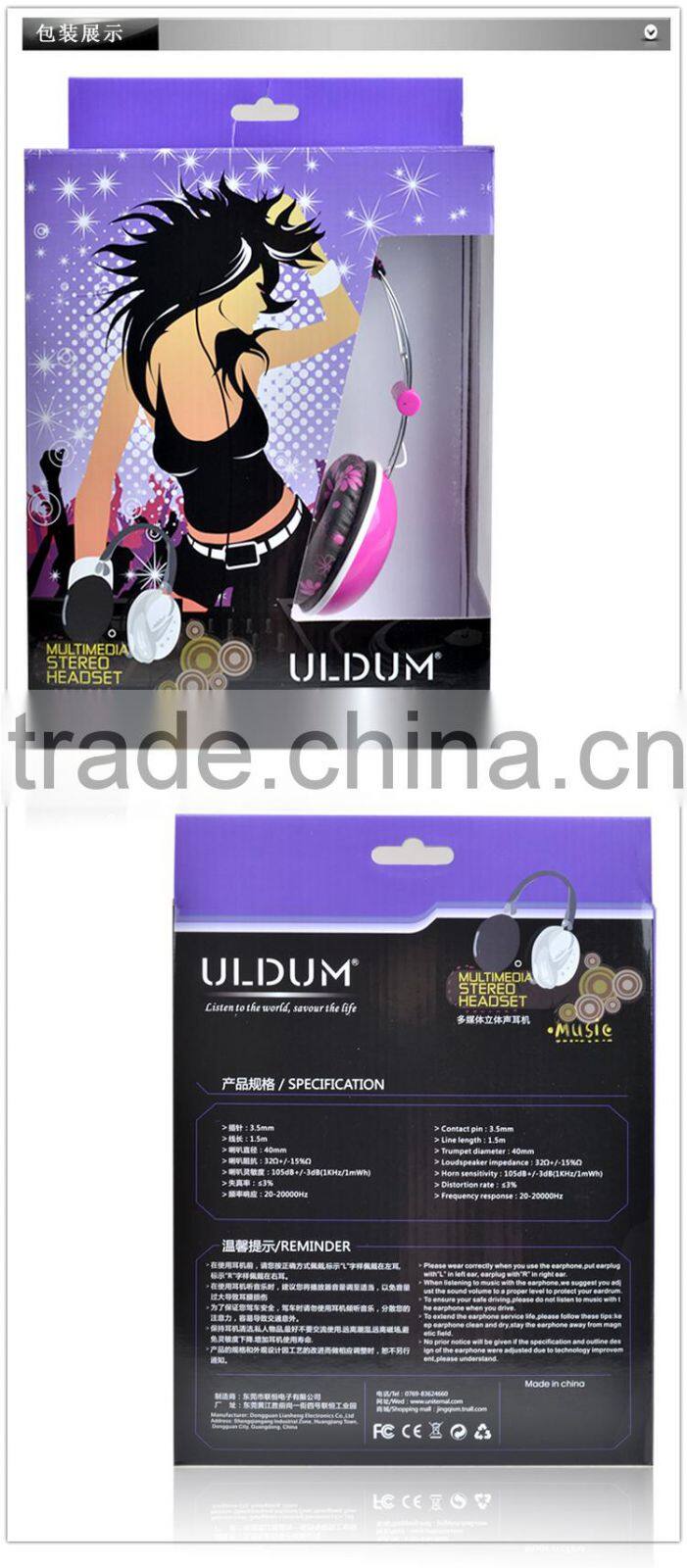 ULDUM high performance sport 40mm speaker headphone