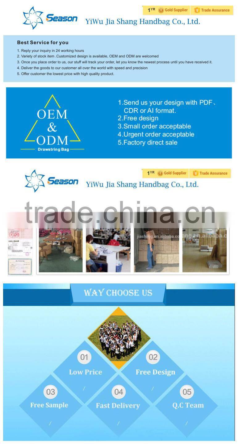 Custom Printed candy bag cotton drawstring bag yiwu bag