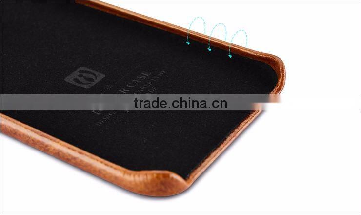 ICARER Oil Wax Real Leather Back Phone Case For Samsung Galaxy S7 Edge