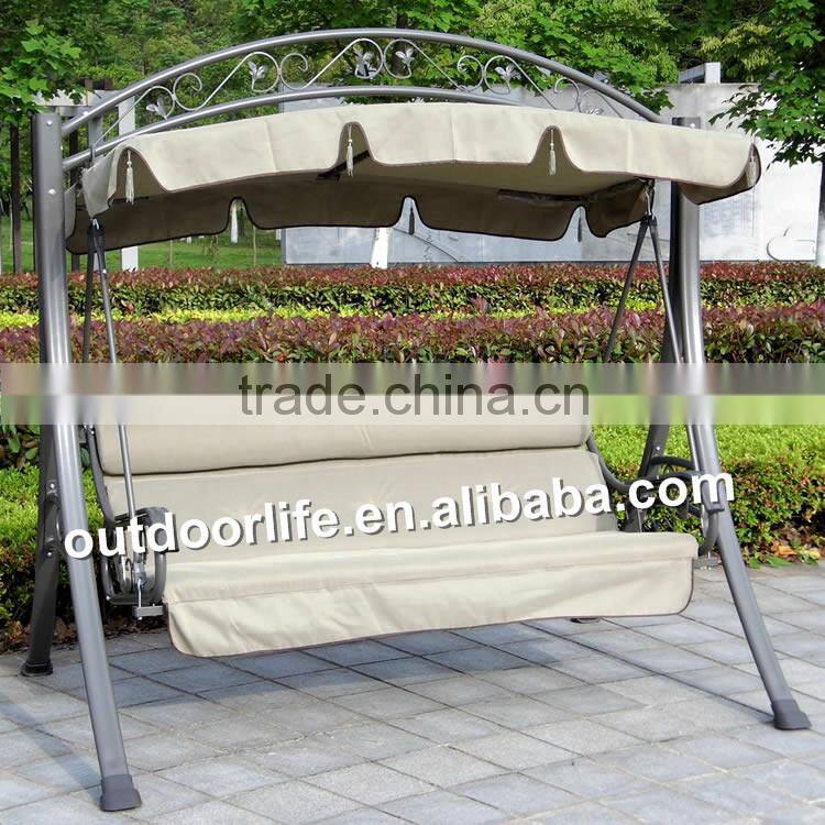 Outdoor double swing chair, rattan hanging swing chair
