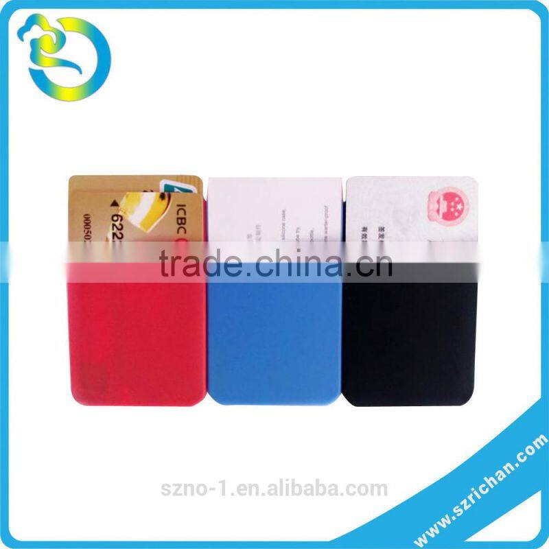 Wholesale customized logo business credit card holder silicone smart phone pocket