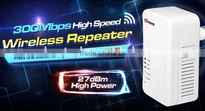 Wallmount 2.4G 27dBm High Power 300M 11N Wireless WiFi Repeater EU/US/AU/UK Power Adapter