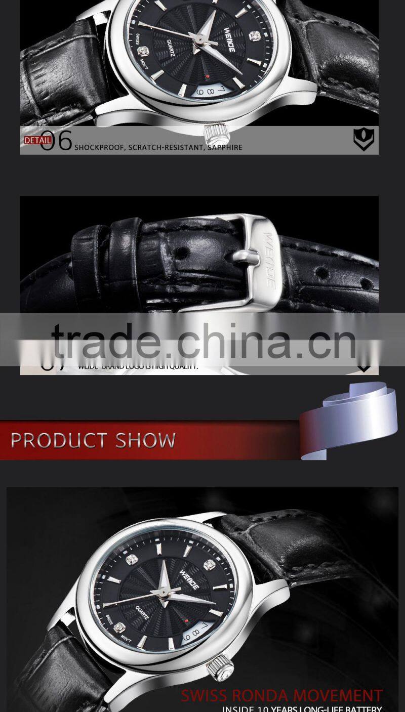 WEIDE dive watch Genuine Leather Strap Watches Women Dress expensive Watches champion watches manufacturers WG93006