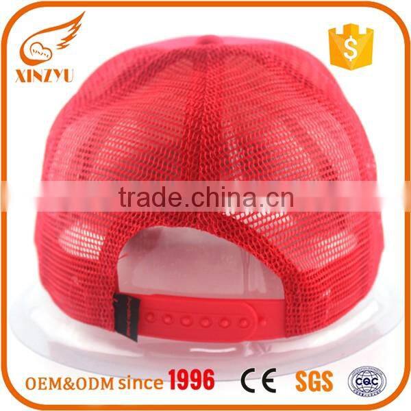 new products 2016 top quality mesh cap red custom trucker hats