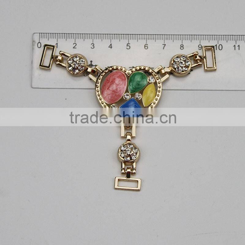 fashion rhinestone ladies shoe raw material Made In China Factory