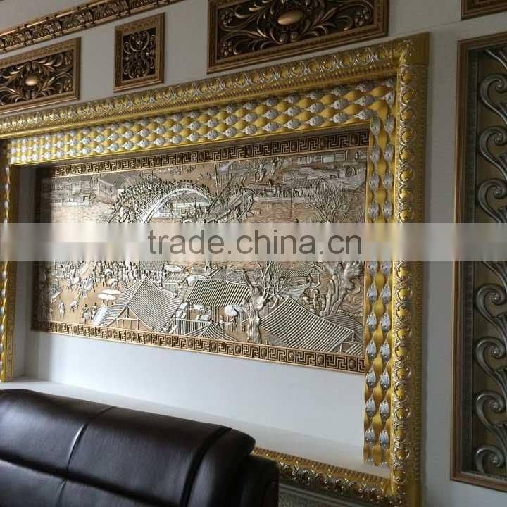 Polyurethane foam Carving chair rails for ceiling, framing wall paper, intergrated wall decoration