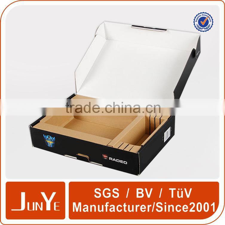 delivery flattened simply construct cardboard natural and custom logo in black